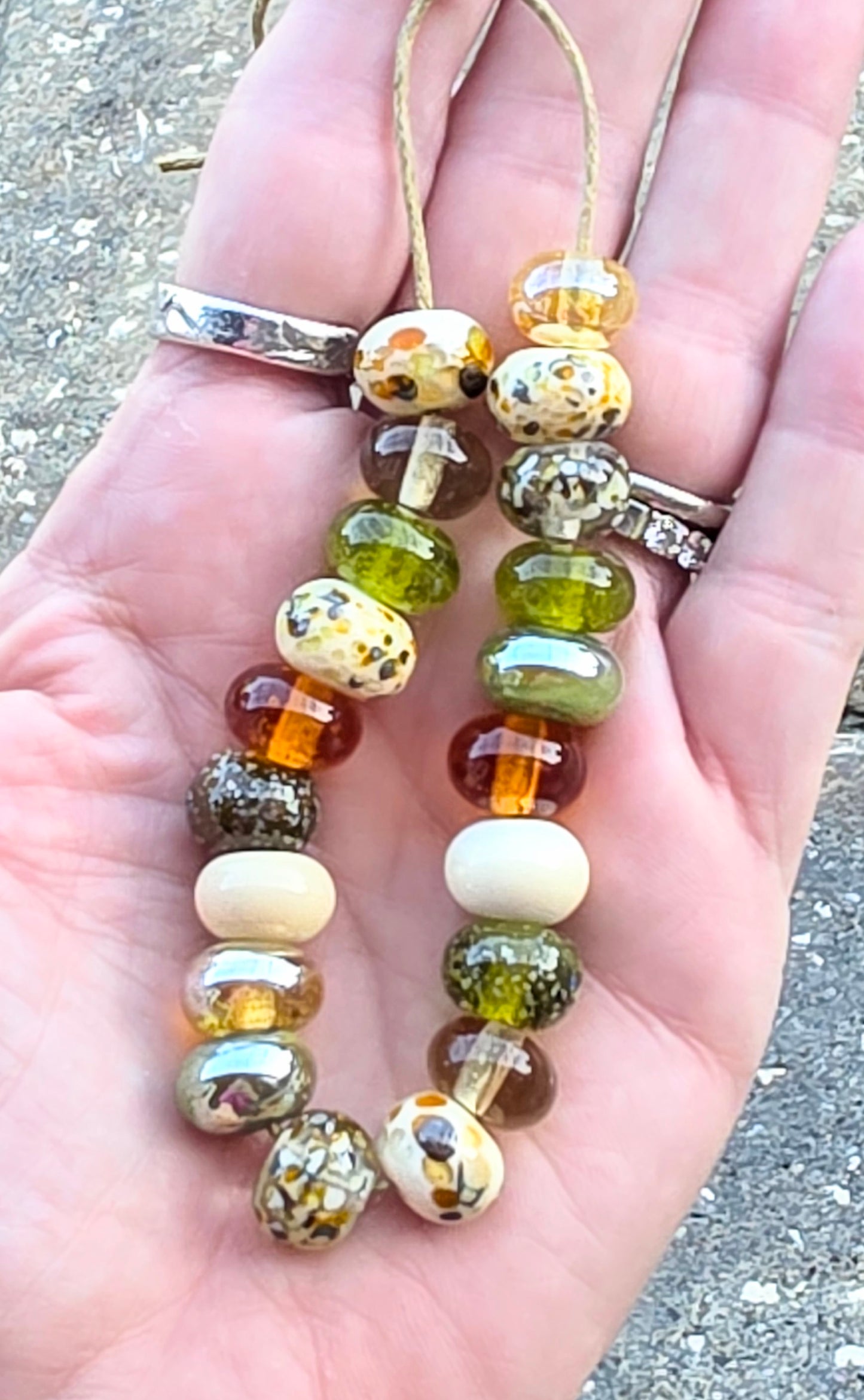 Autumn Elegance Lampwork Beads