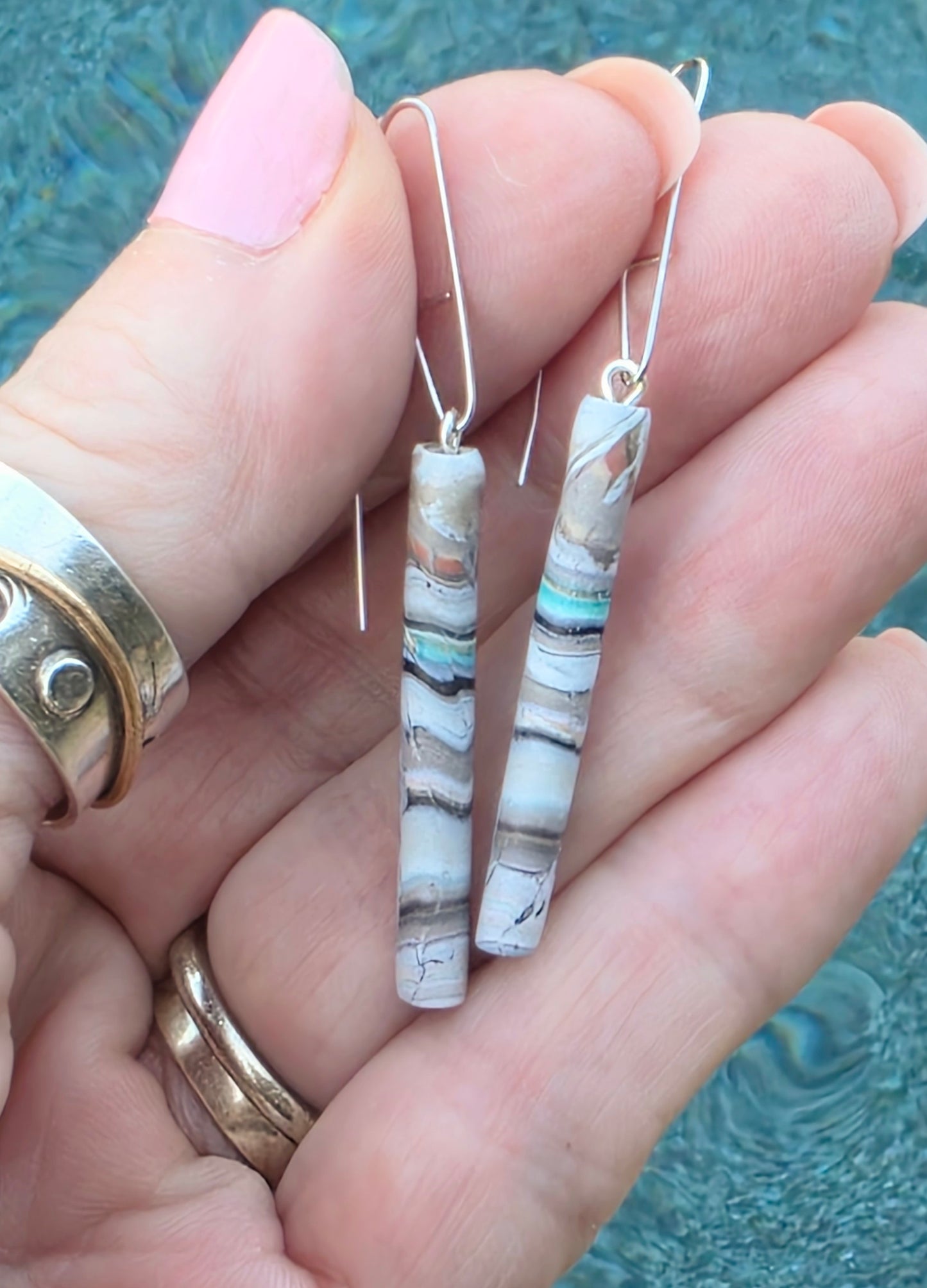 Polymer Clay Stick Dangle Earrings