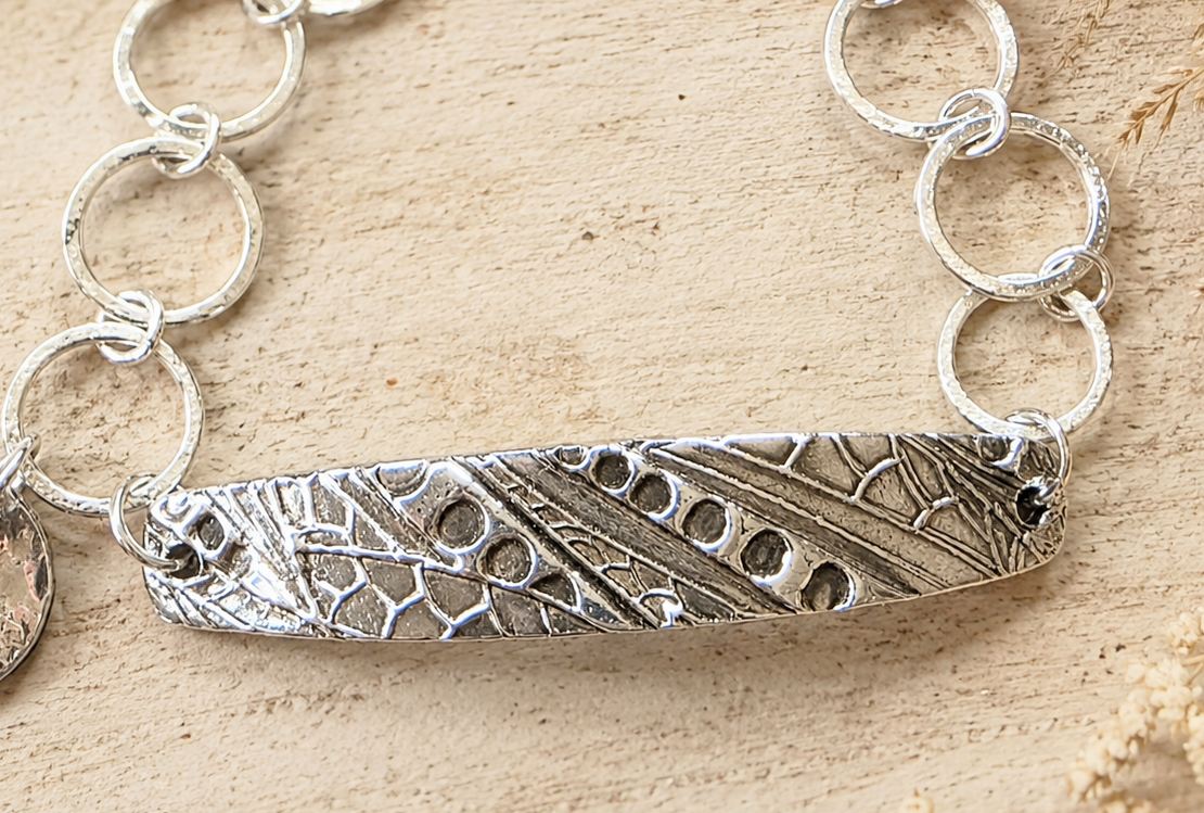 Handmade Sterling Silver Artisan Link Bracelet