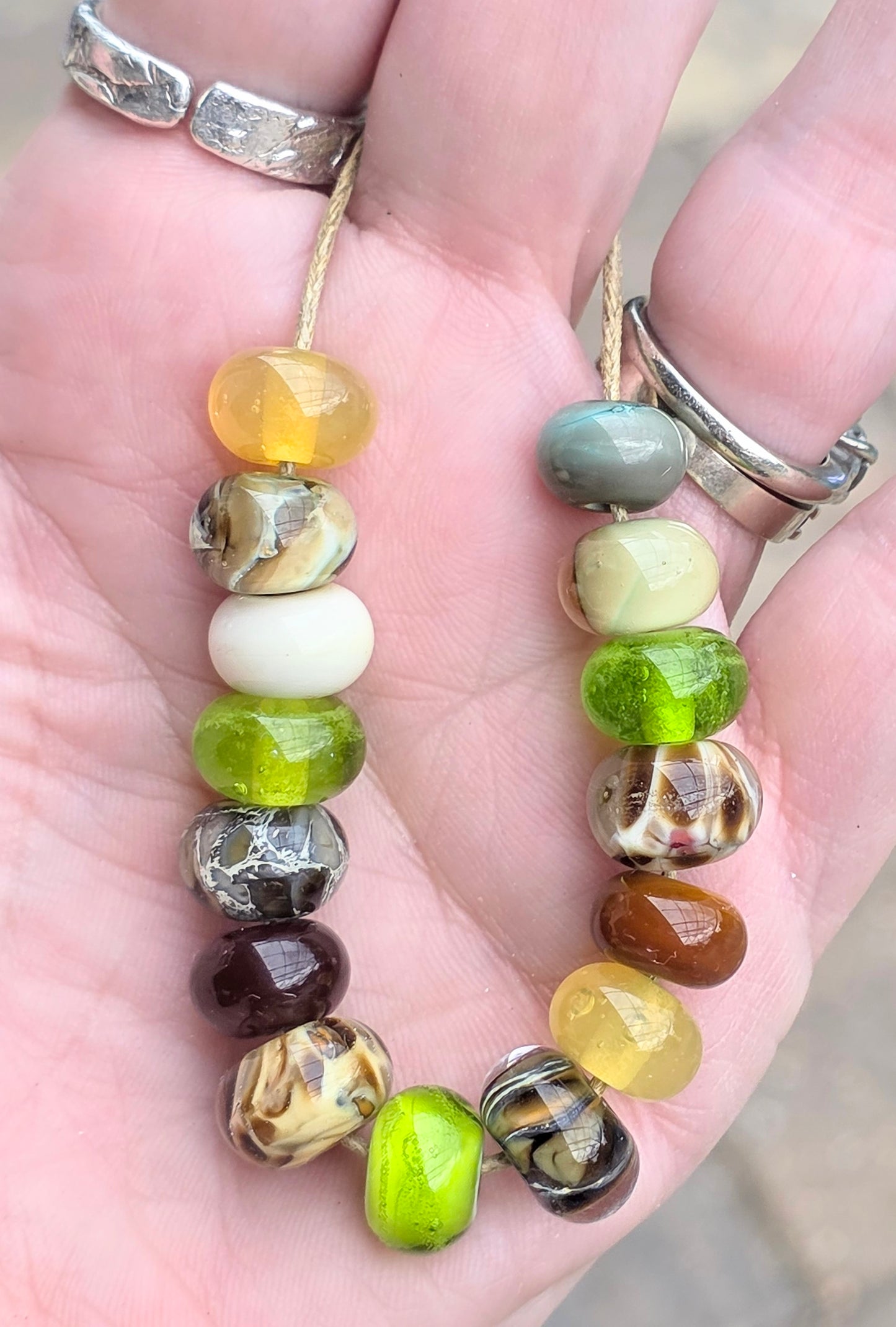 Fall Festival Handmade Lampwork Beads