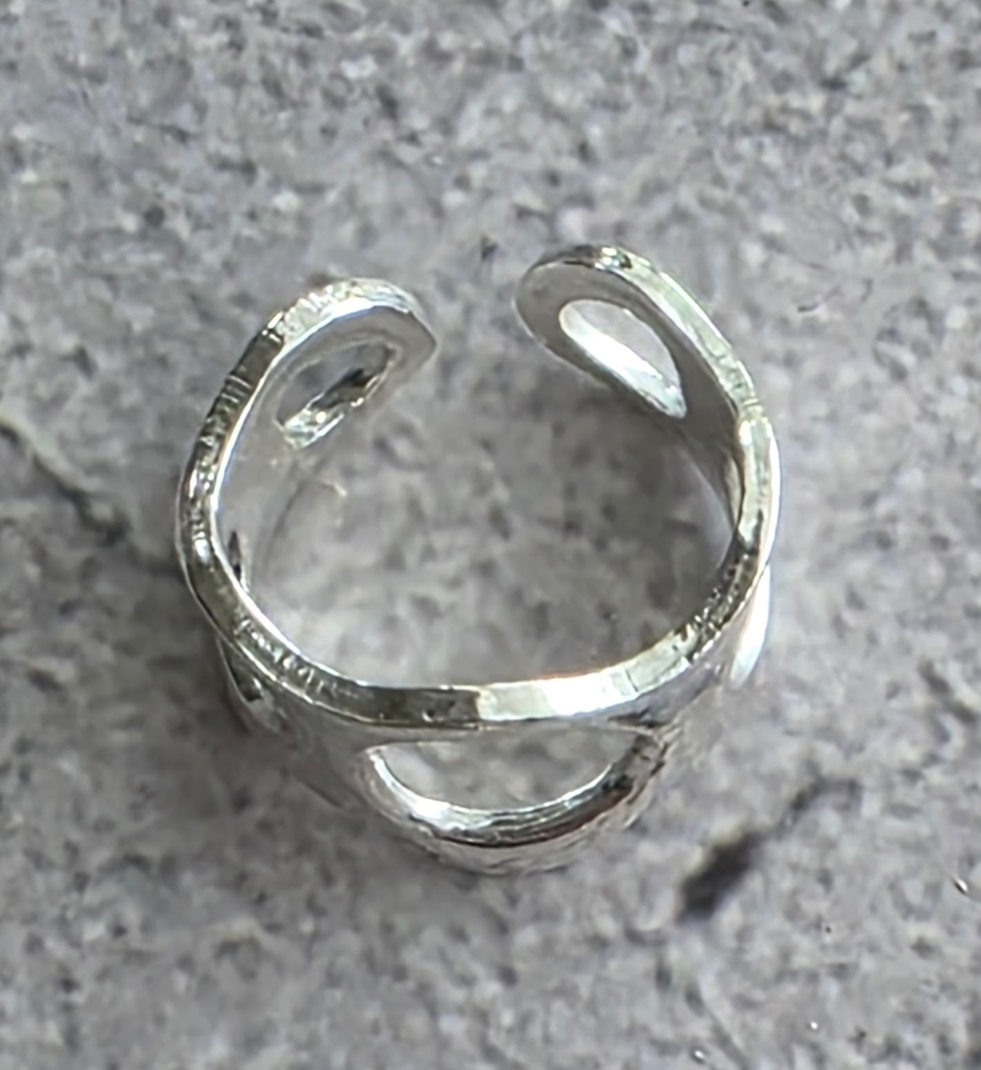 Sculpted Silver Wave Ring