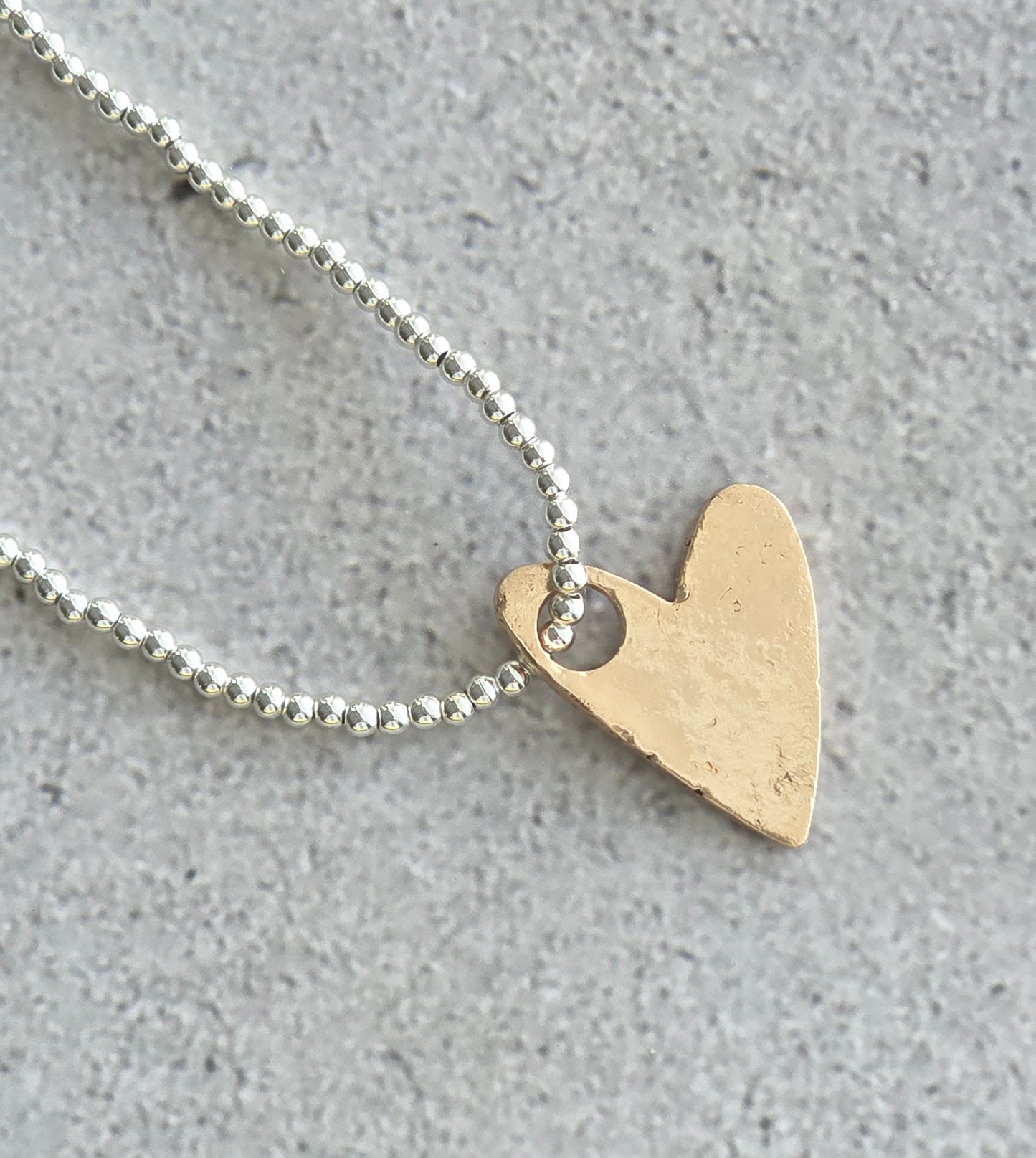 Bright Bronze Heart Necklace