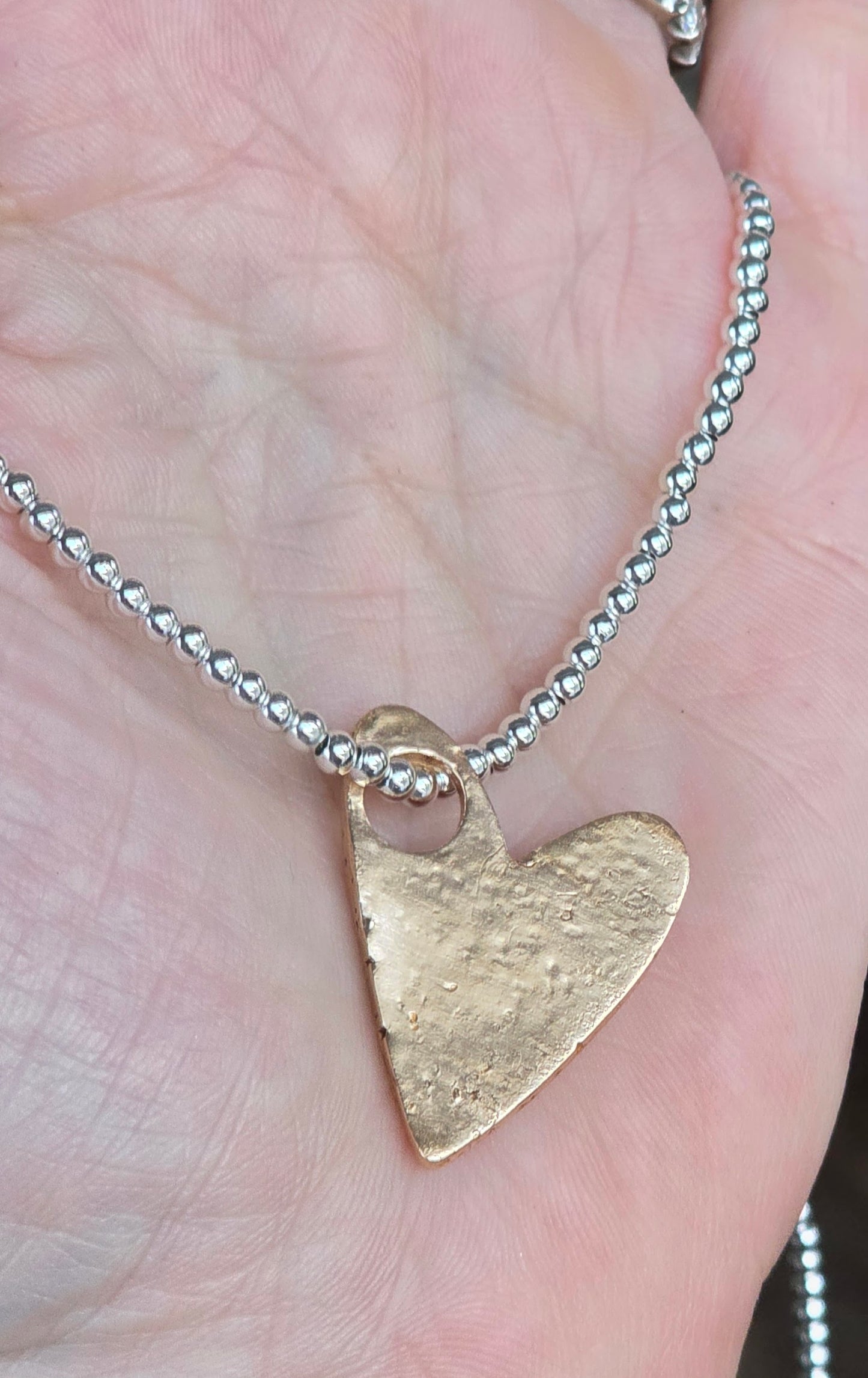 Bright Bronze Heart Necklace