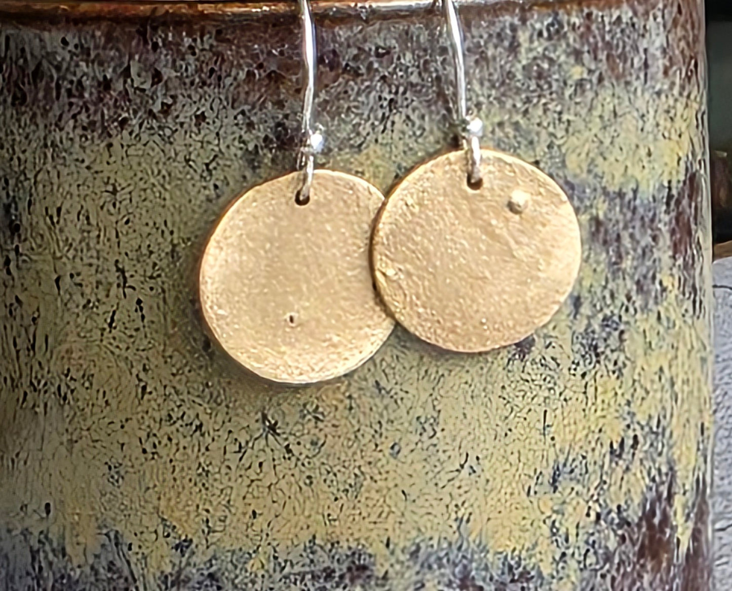 Bronze Rustic Mixed Metal Earrings