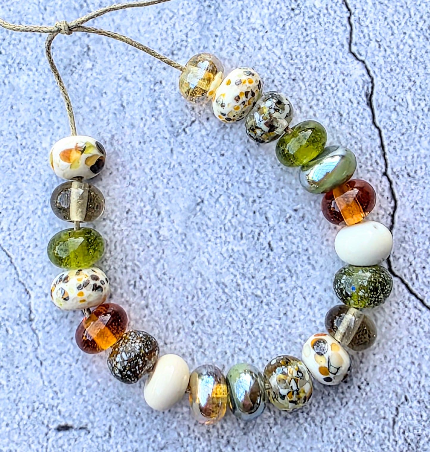 Autumn Elegance Lampwork Beads