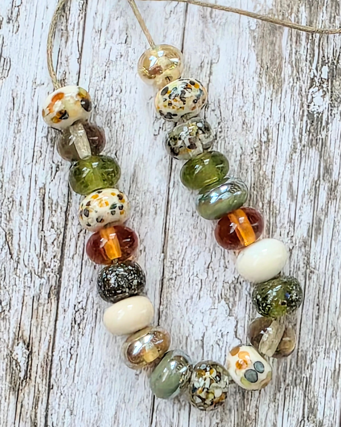Autumn Elegance Lampwork Beads