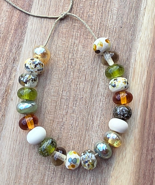 Autumn Elegance Lampwork Beads