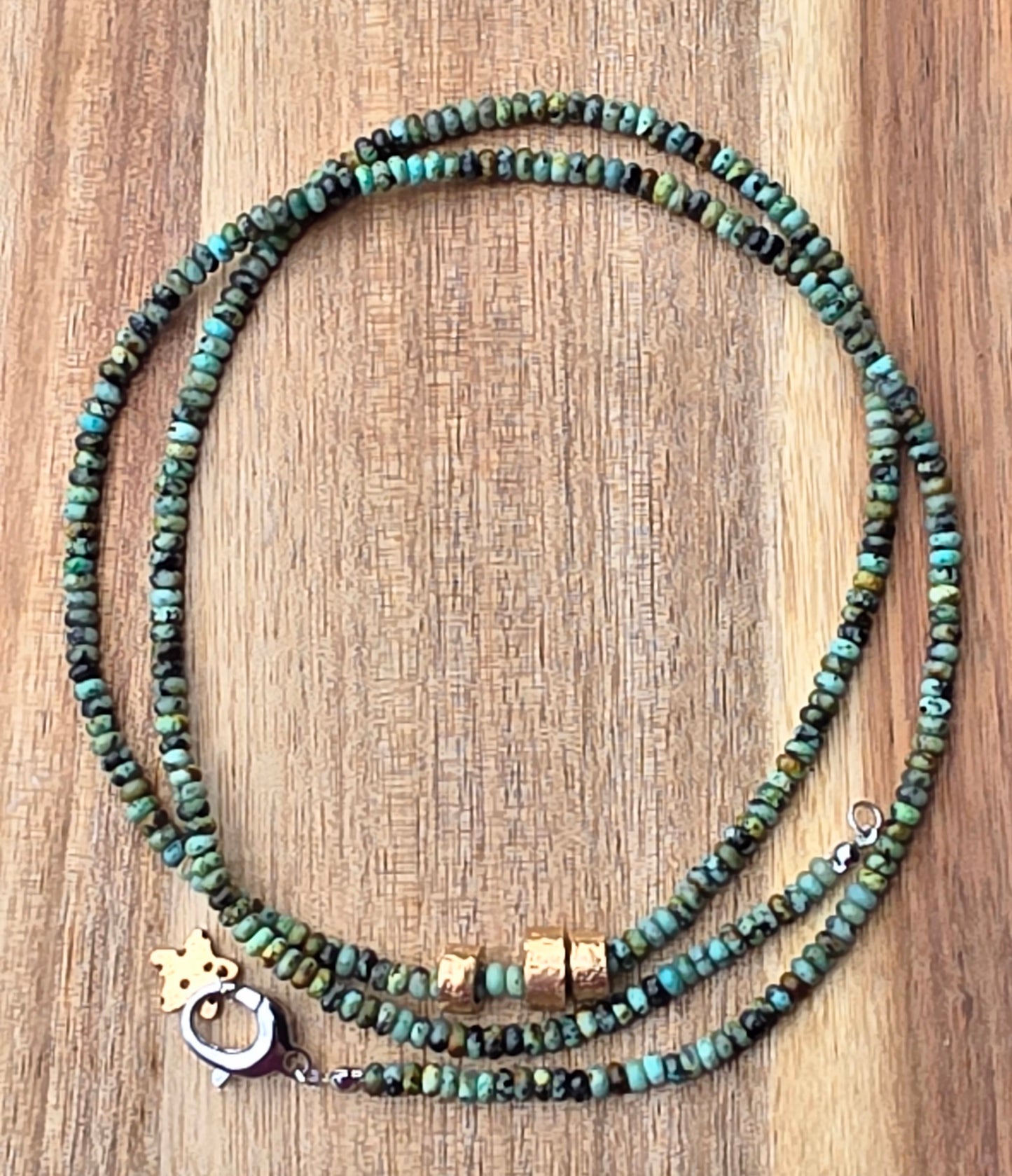 Amazon Turquoise + Bright Bronze Necklace