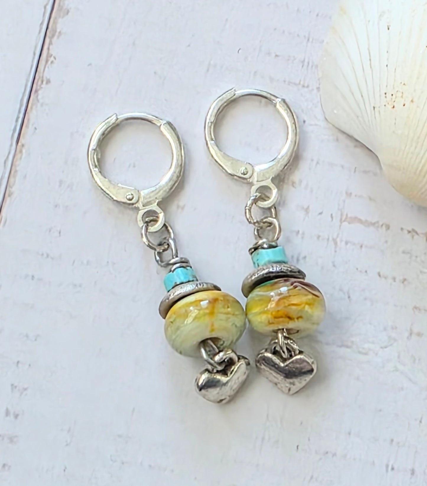 Beachside Lampwork Bead Earrings