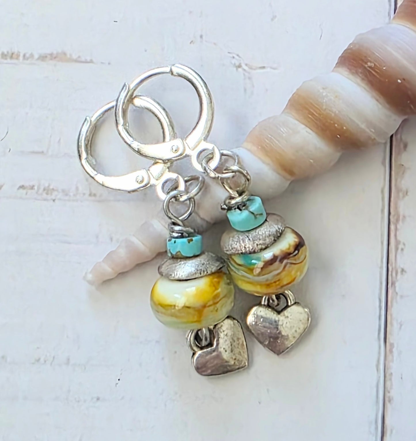 Beachside Lampwork Bead Earrings