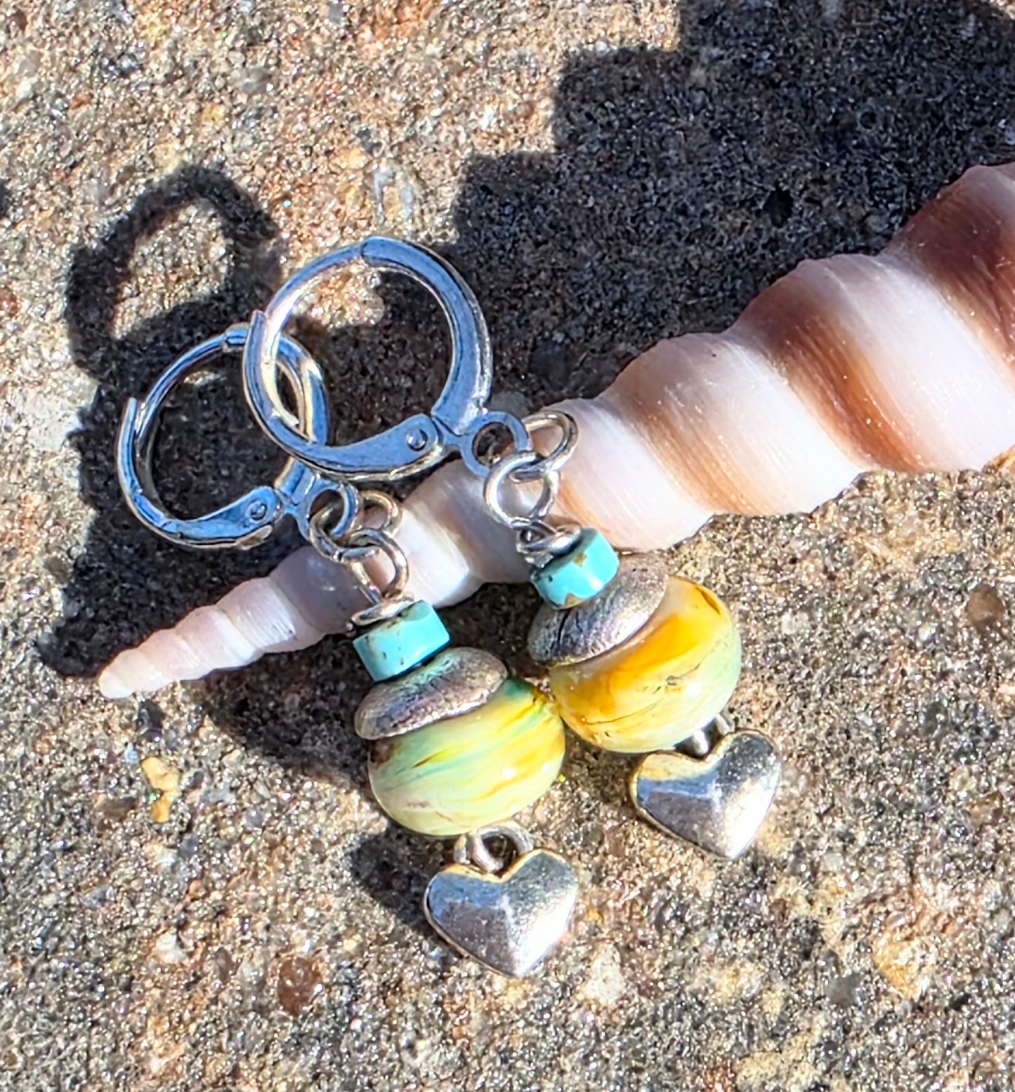 Beachside Lampwork Bead Earrings