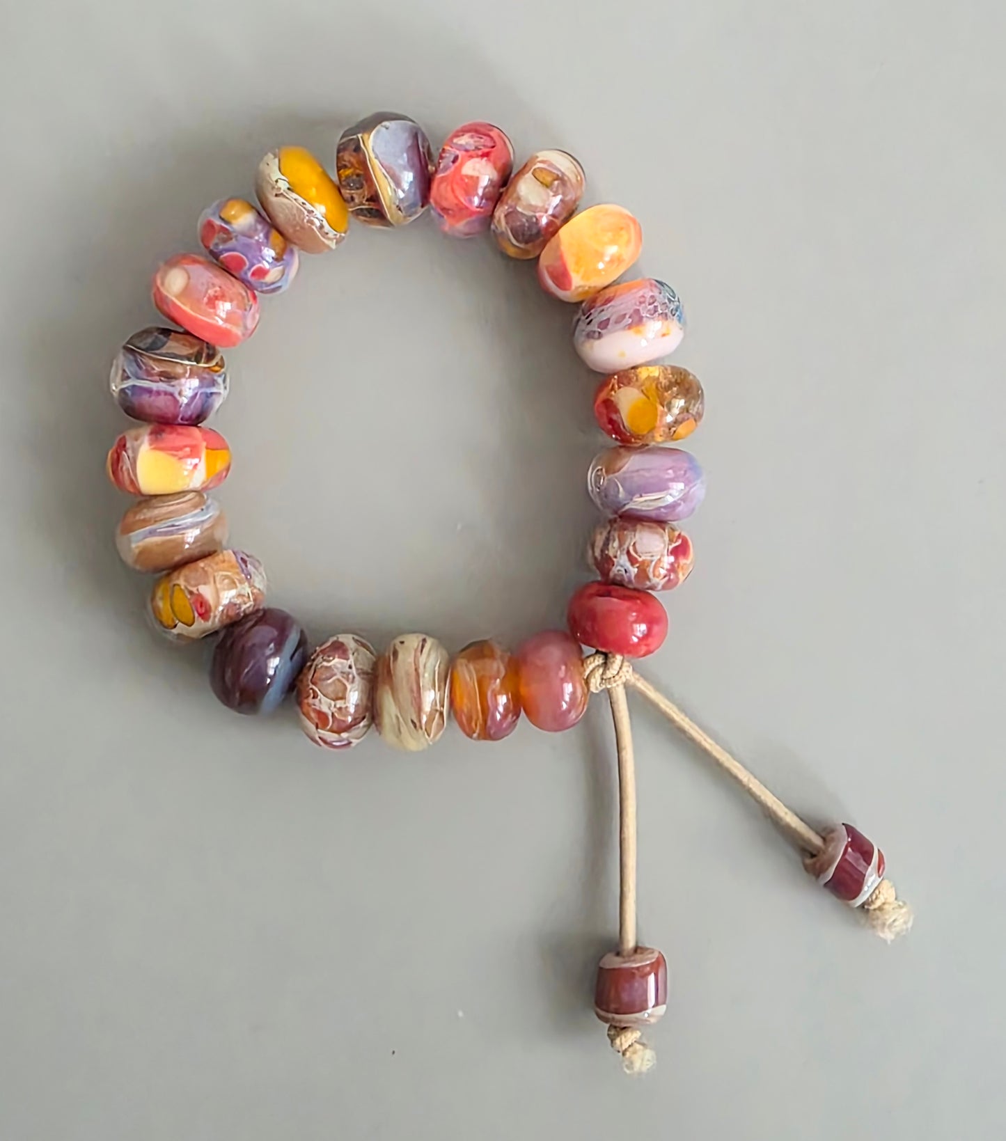 Handmade Lampwork Bead Stretch Bracelet