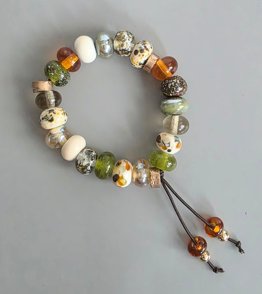 Lampwork Bead Stretch Bracelet