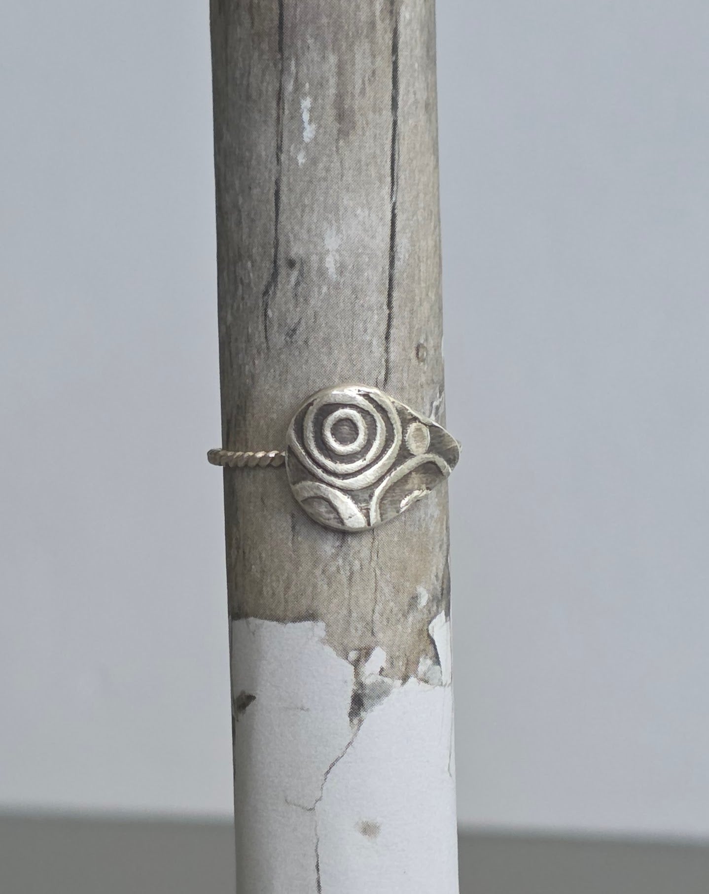 Teardrop on the Side- Sterling Silver Ring