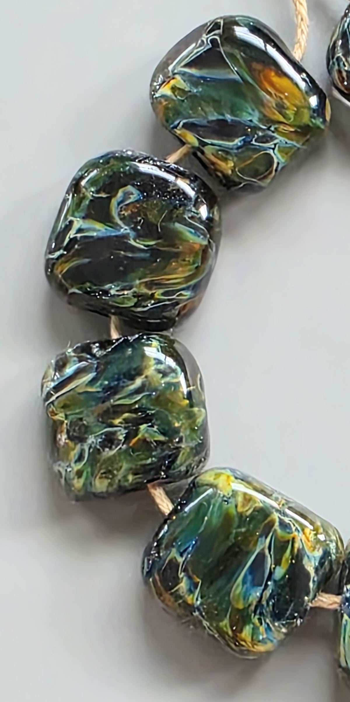 Lampwork Bead set of 10 Tabs