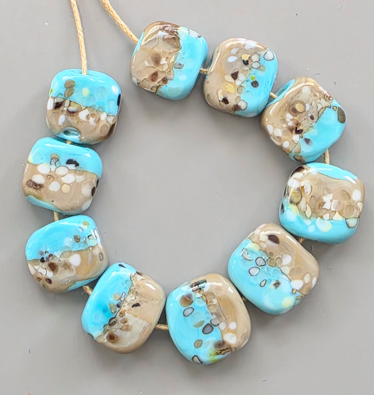 Neutral Organic Lampwork Bead Set