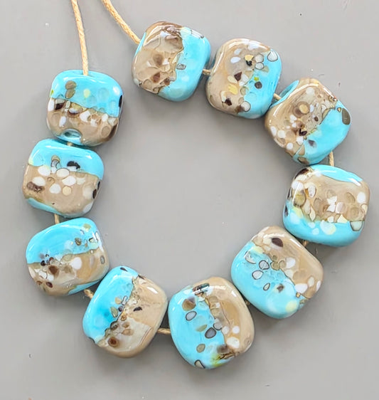 Neutral Organic Lampwork Bead Set
