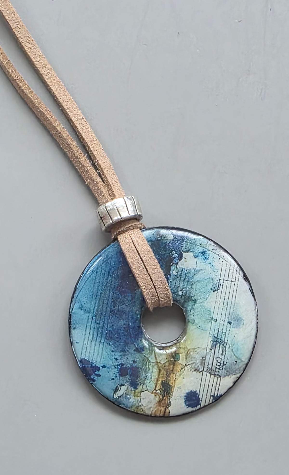 Washer Necklace in Blues