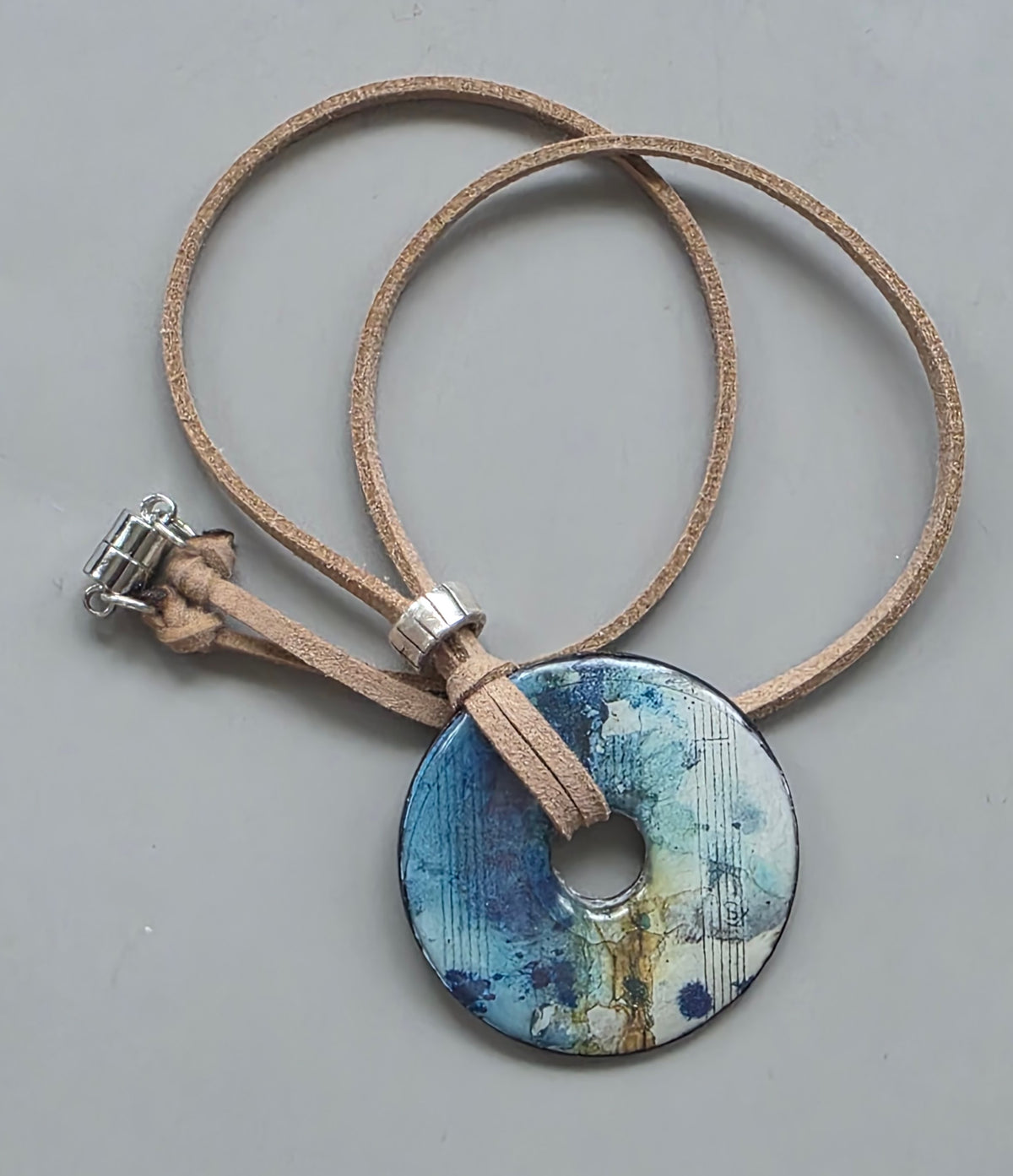 Washer Necklace in Blues
