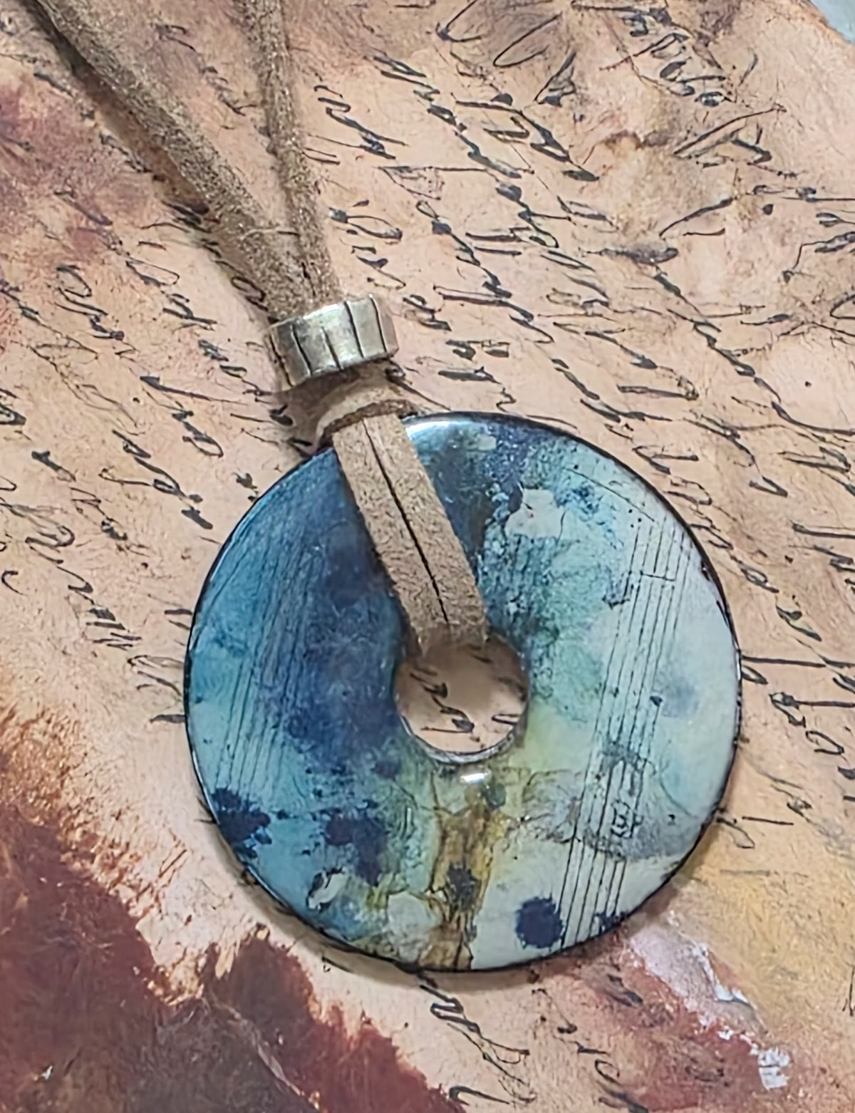 Washer Necklace in Blues