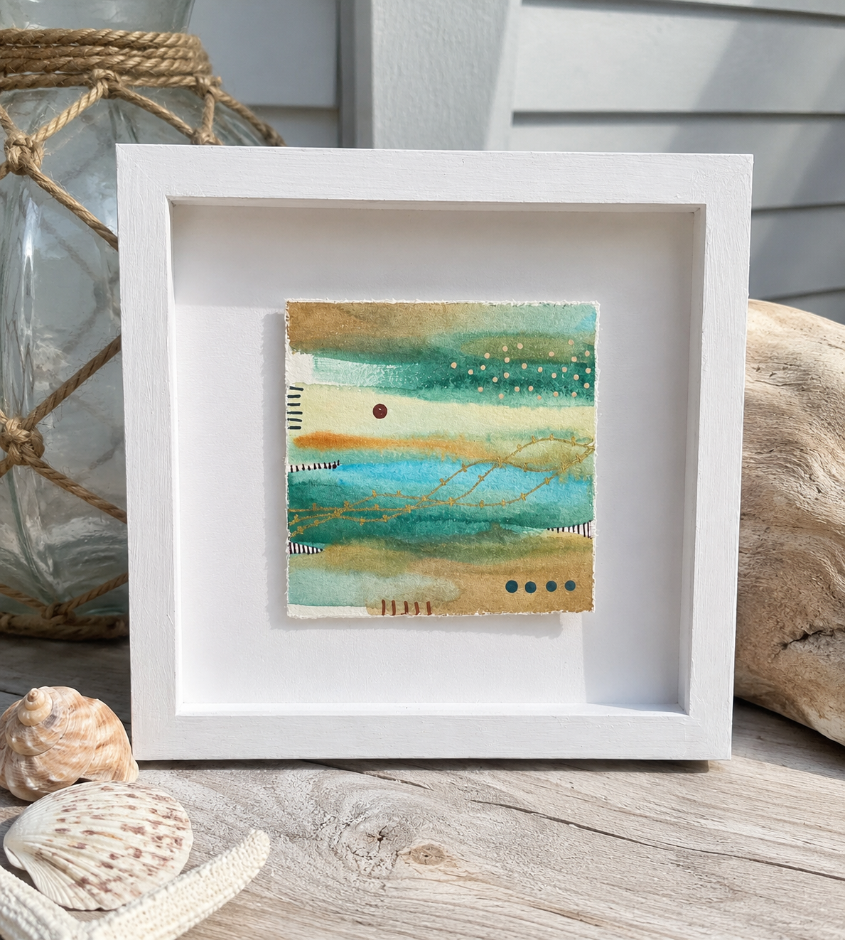 Watercolor Painting in Floating Frame