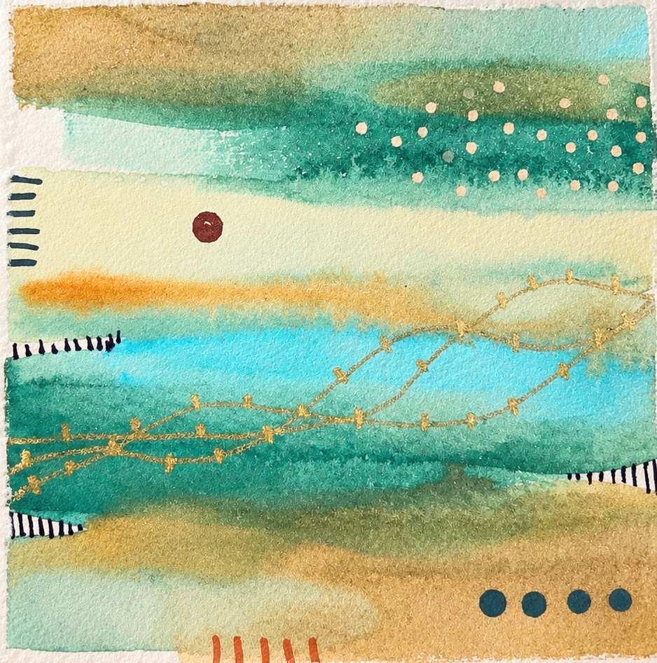 Watercolor Painting in Floating Frame