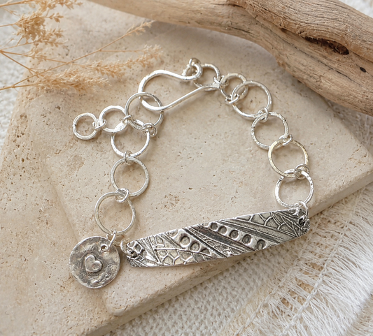 Handmade Sterling Silver Artisan Link Bracelet
