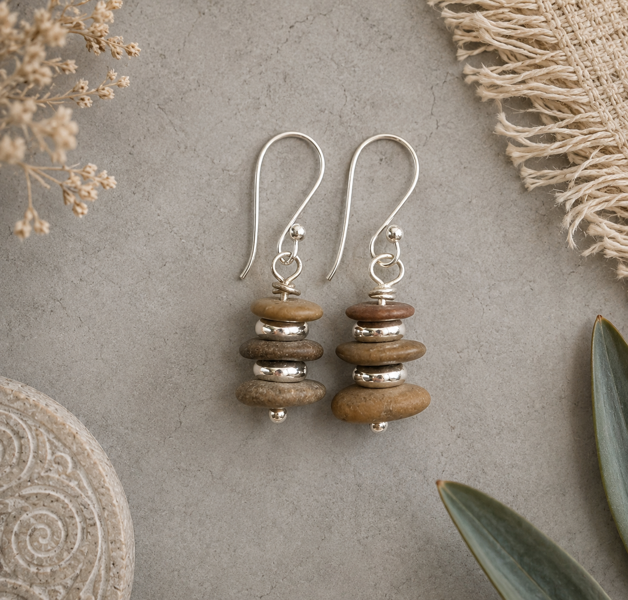 Beach Stone Earrings