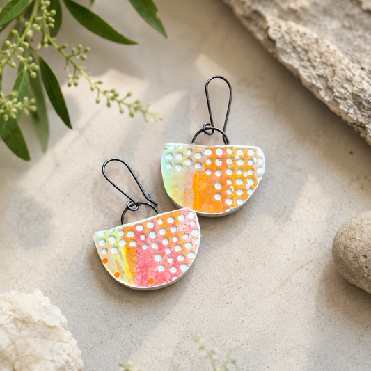 Painted Paper Earrings