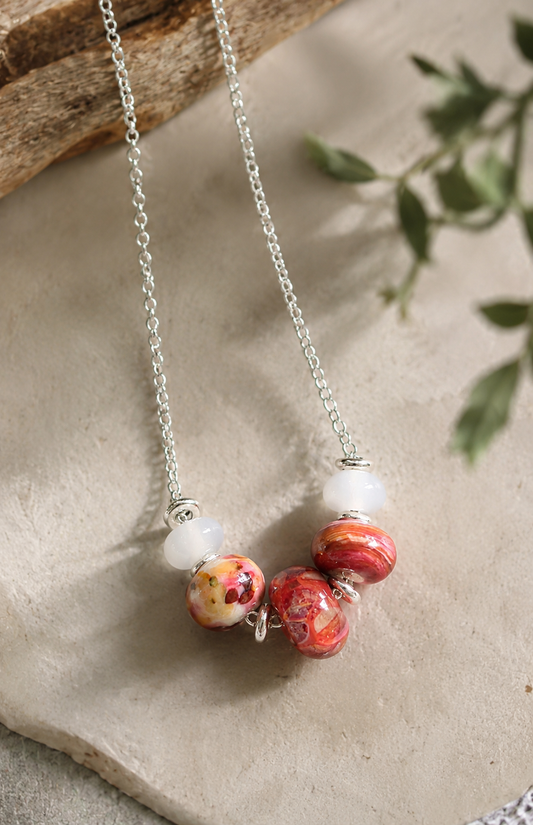 Glass Lampwork Bead Necklace