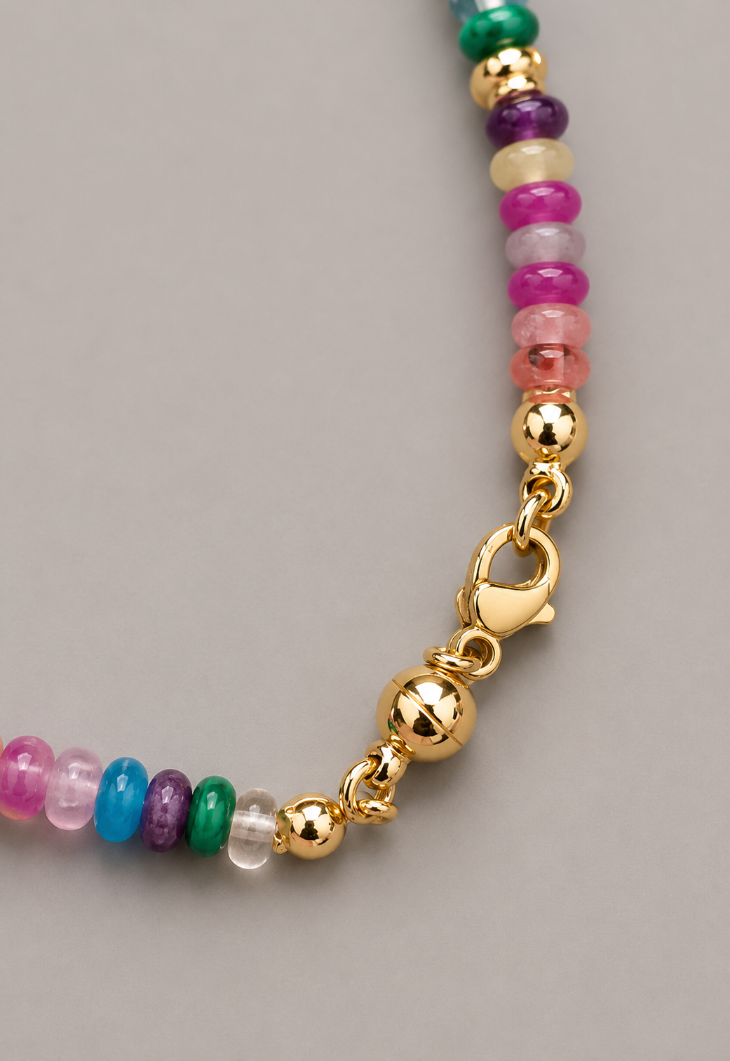 Mixed Gemstone Beaded Necklace – Sterling Silver or Gold Filled