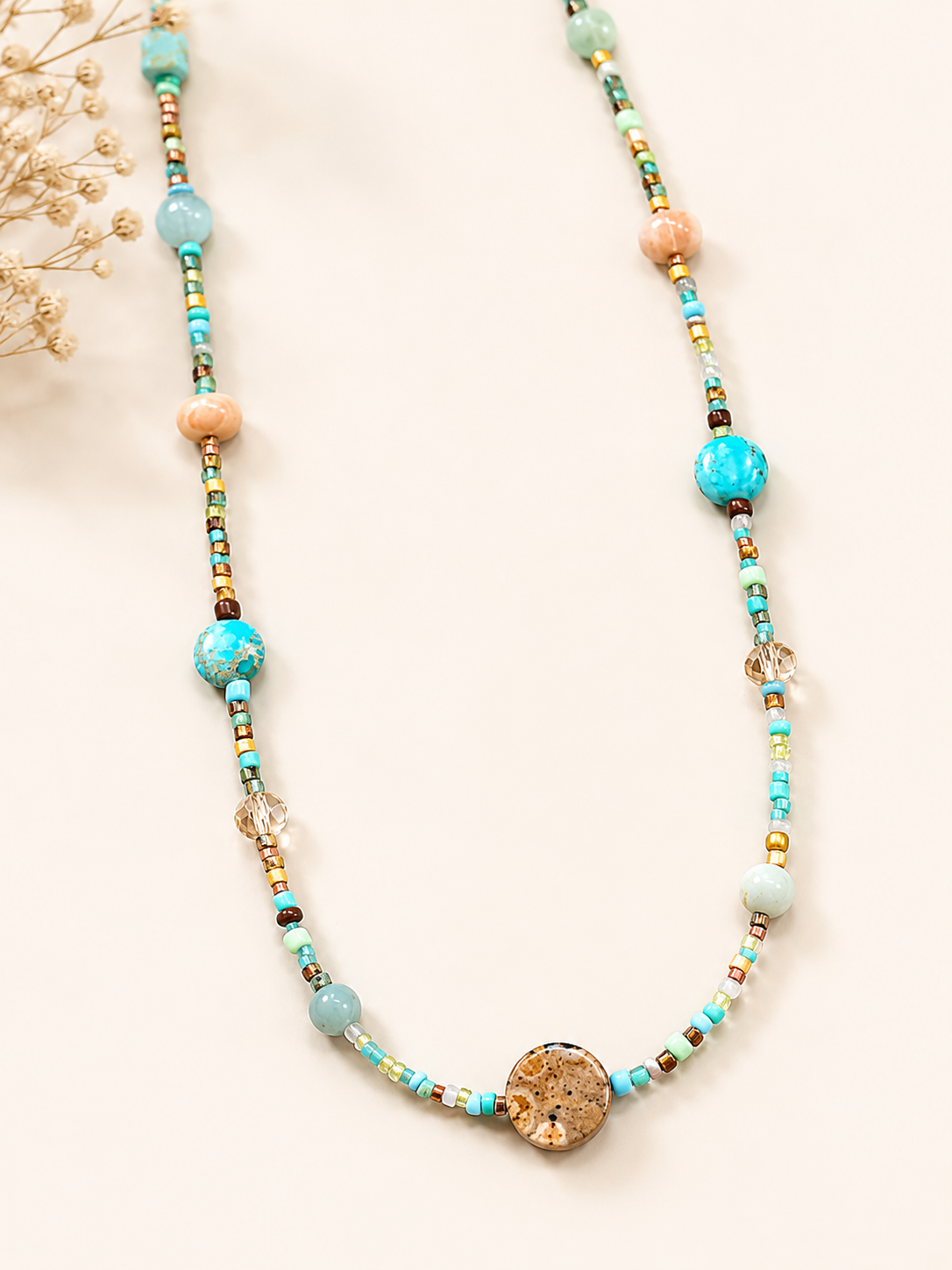 Desert Sky Gemstone Necklace | 18" Sterling Silver Necklace