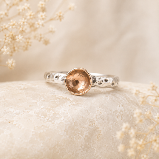 Bronze and Sterling Silver Stacking Ring