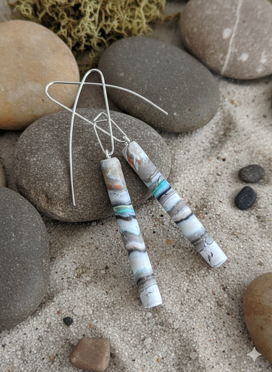Polymer Clay Stick Dangle Earrings