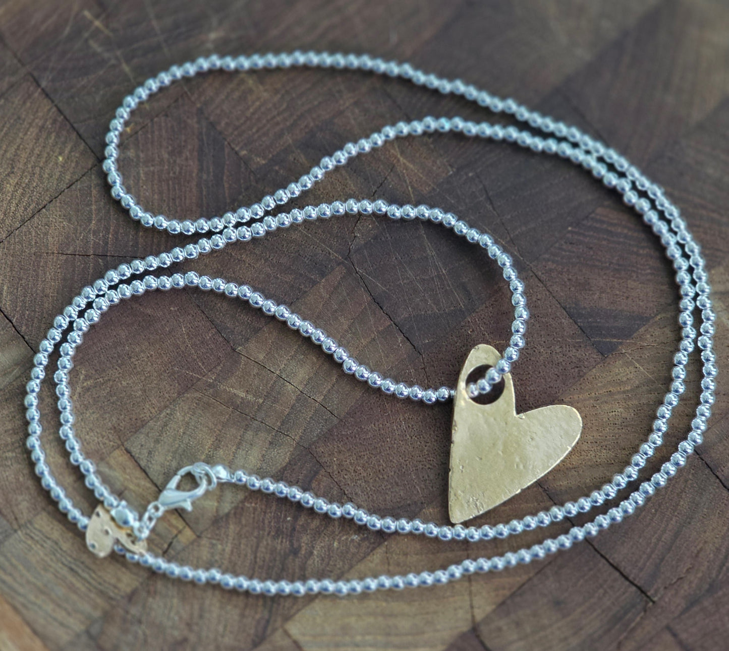 Bright Bronze Heart Necklace