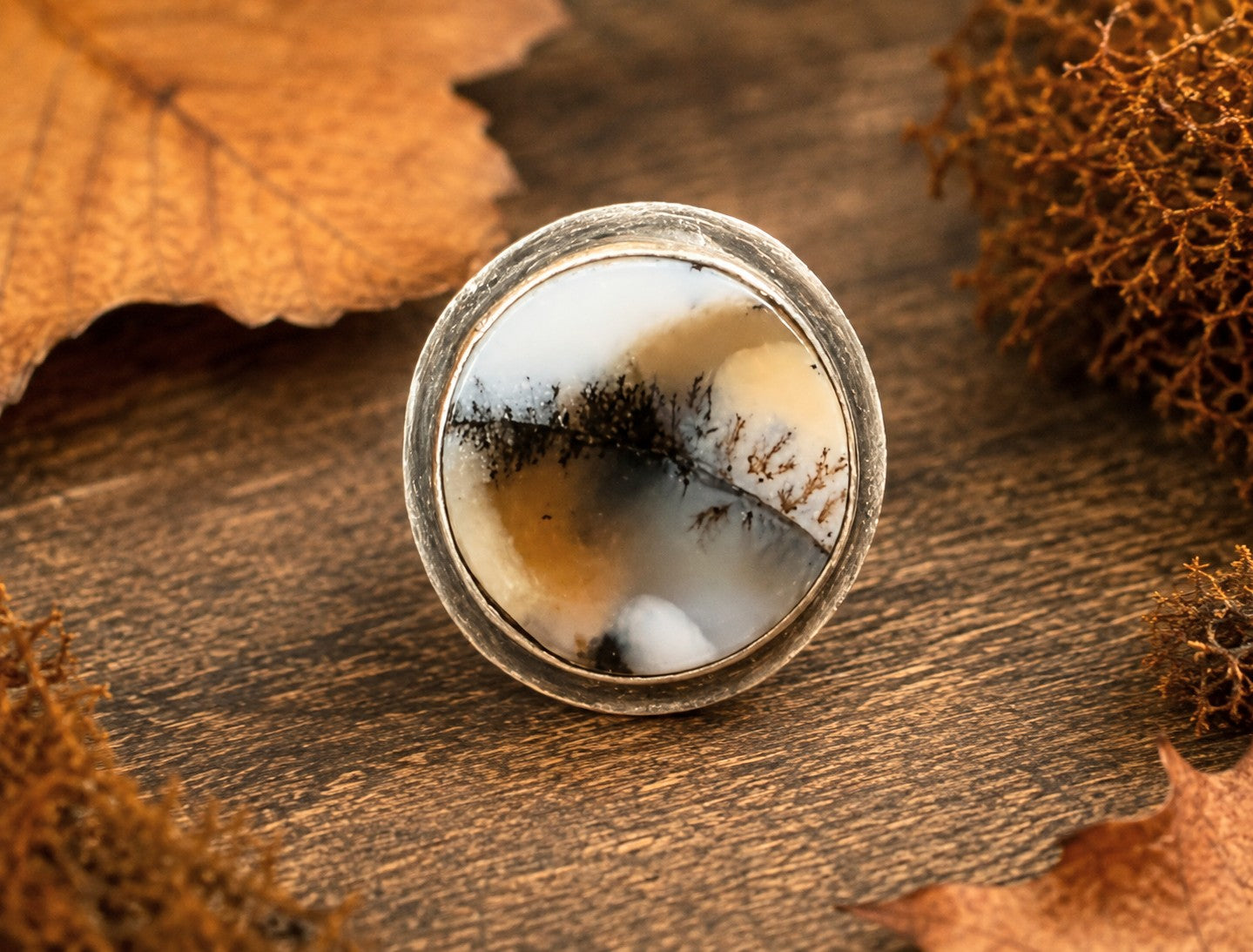Sterling Silver Dendritic Agate Ring