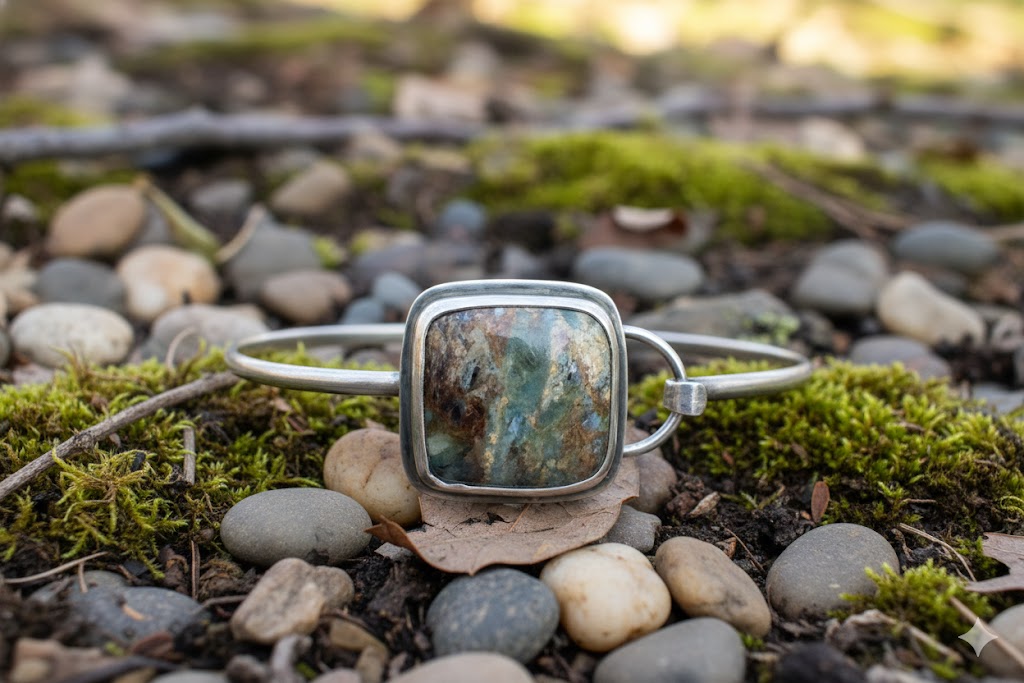 Clear Creek Plasma Agate Bangle