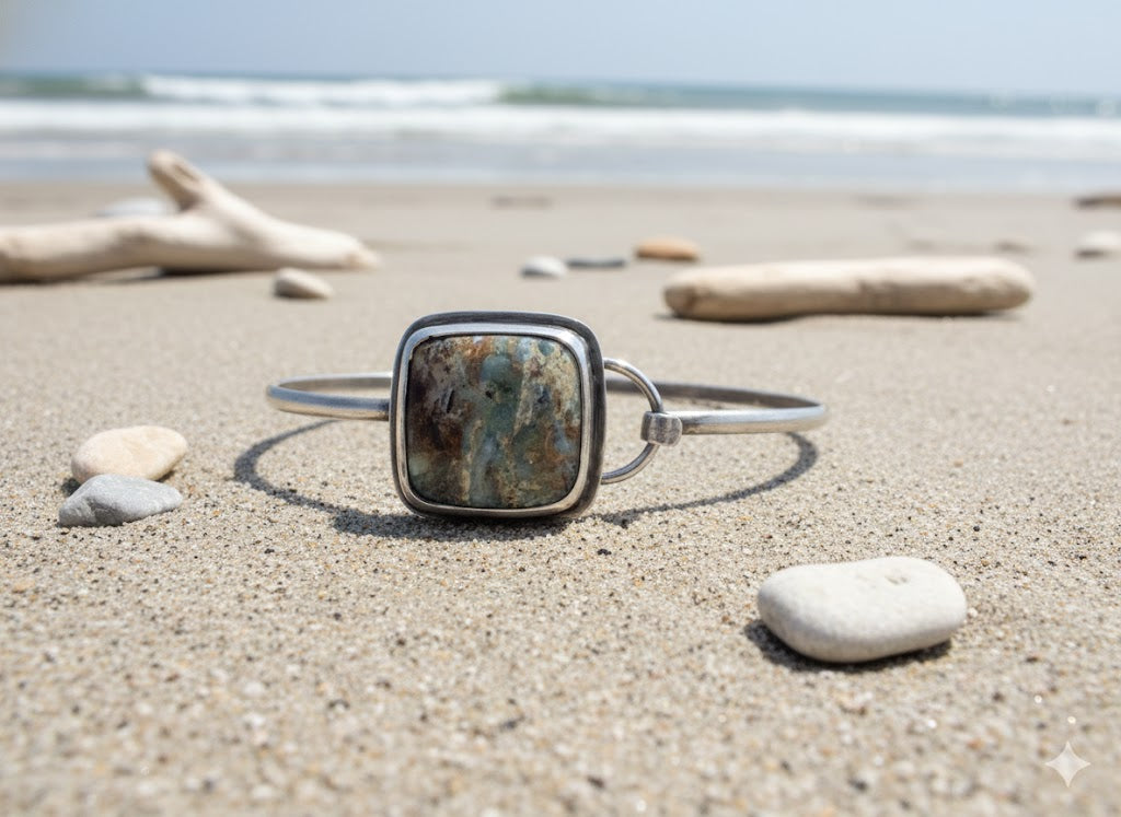 Clear Creek Plasma Agate Bangle