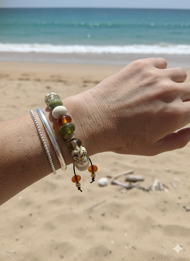 Lampwork Bead Stretch Bracelet